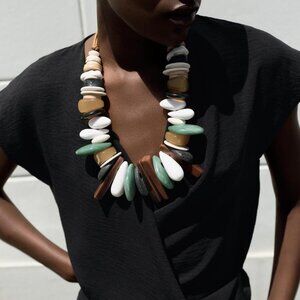 ZARA FLOWY WRAP TOP